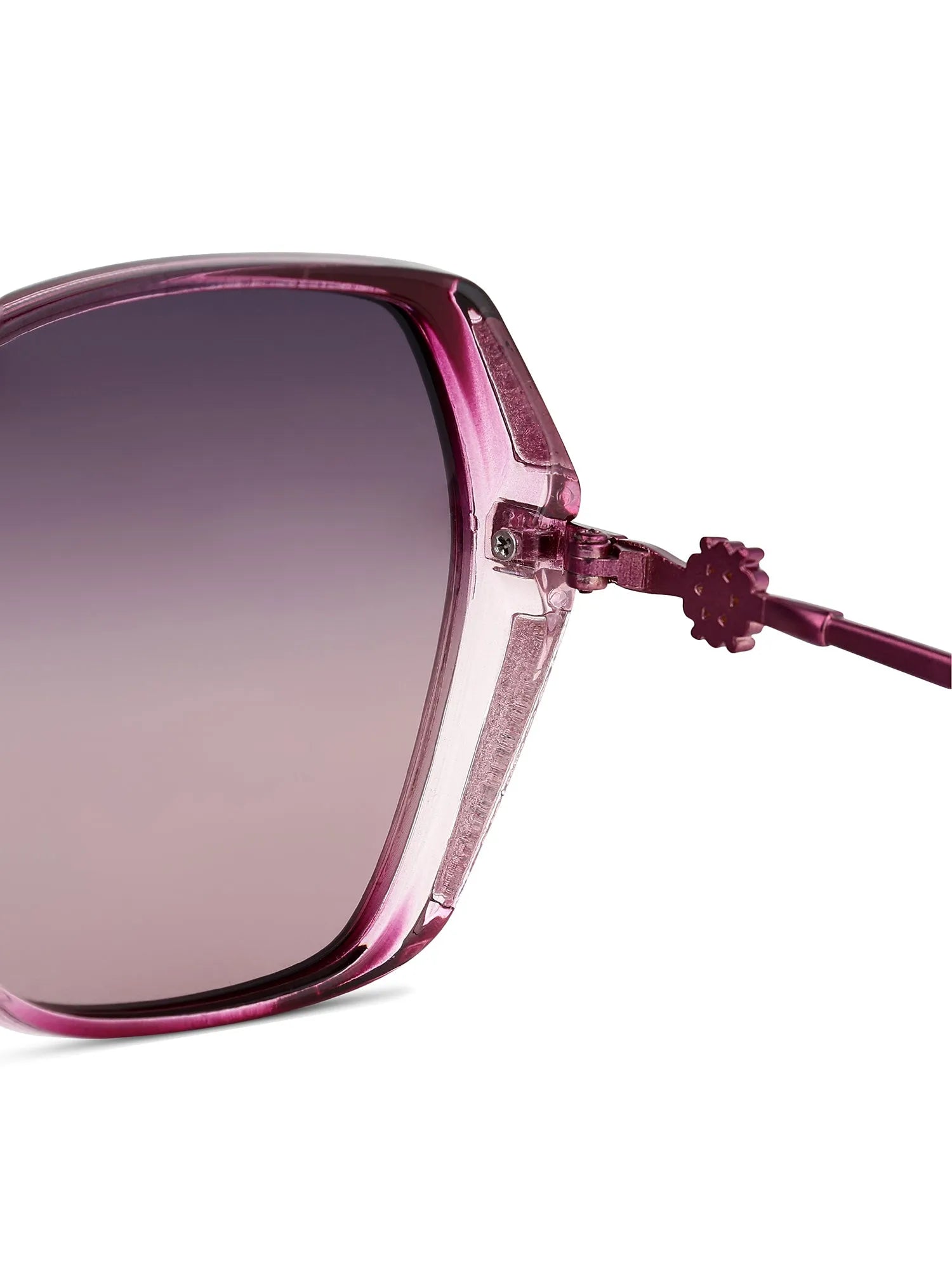 Vortan | Purple Gradient Large Full Rim Square Sunglasses for Women [Polarized]