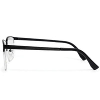 Mirage | Black Medium Half Rim Square Clip-on for Men & Women [Clip-on]