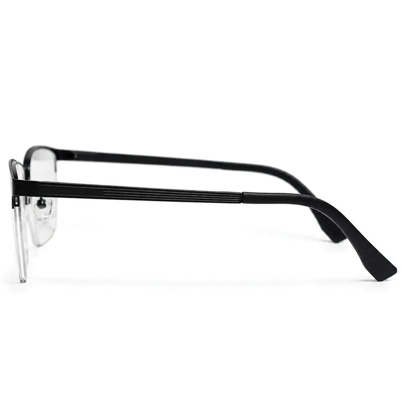 Mirage | Black Medium Half Rim Square Clip-on for Men & Women [Clip-on]