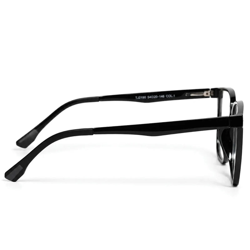 Blaze | Black Medium Full Rim Wayfarer Clip-on for Men & Women [Clip-on]