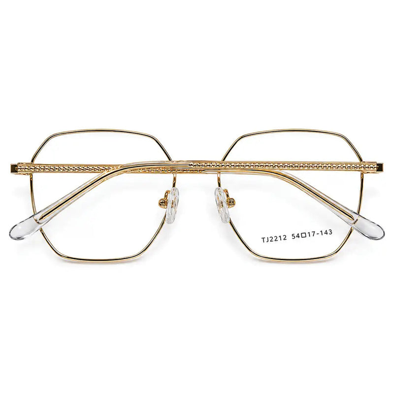 Zenith | Gold and Black Medium Full Rim Hexagonal Clip-on for Men & Women [Clip-on]