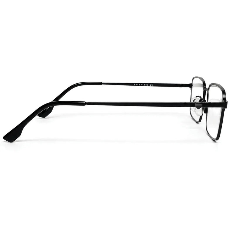 Crystar | Black Medium Full Rim Rectangle Clip-on for Men & Women [Clip-on]