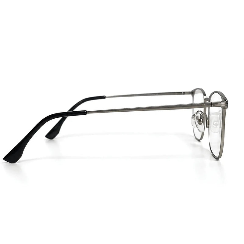 Quarion | Silver Medium Full Rim Rectangle Clip-on for Men & Women [Clip-on]