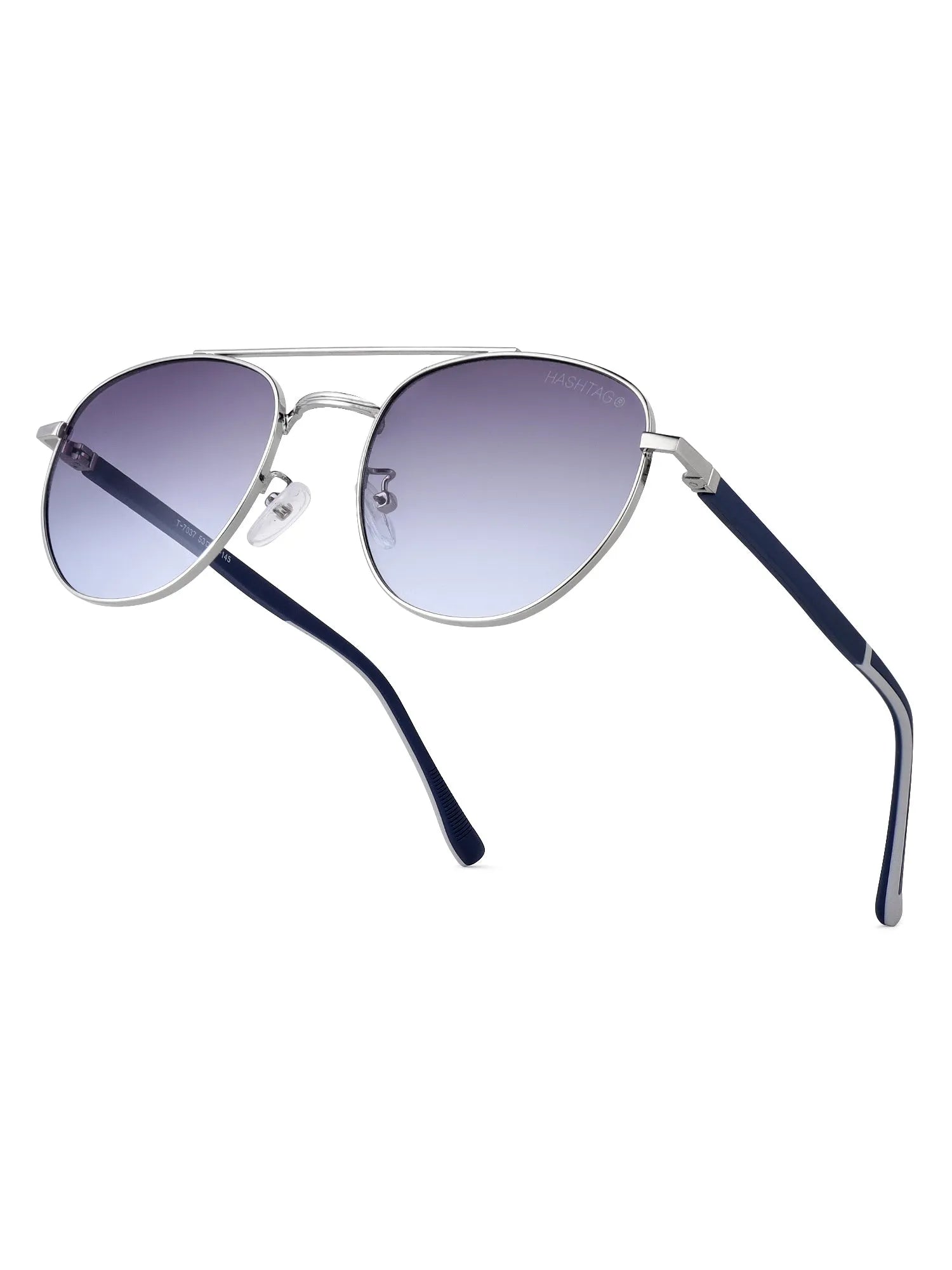 Valkyra | Gradient Blue Large Full Rim Aviator Sunglasses for Men & Women [UV-protected]