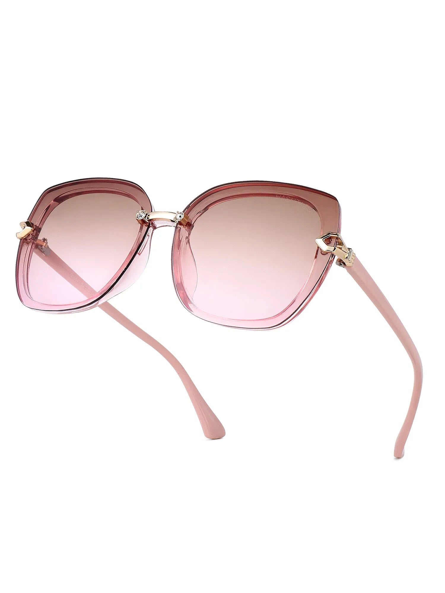 Thalron | Gradient Yellow & Pink Large Full Rim Butterfly Sunglasses for Men & Women [UV-protected]