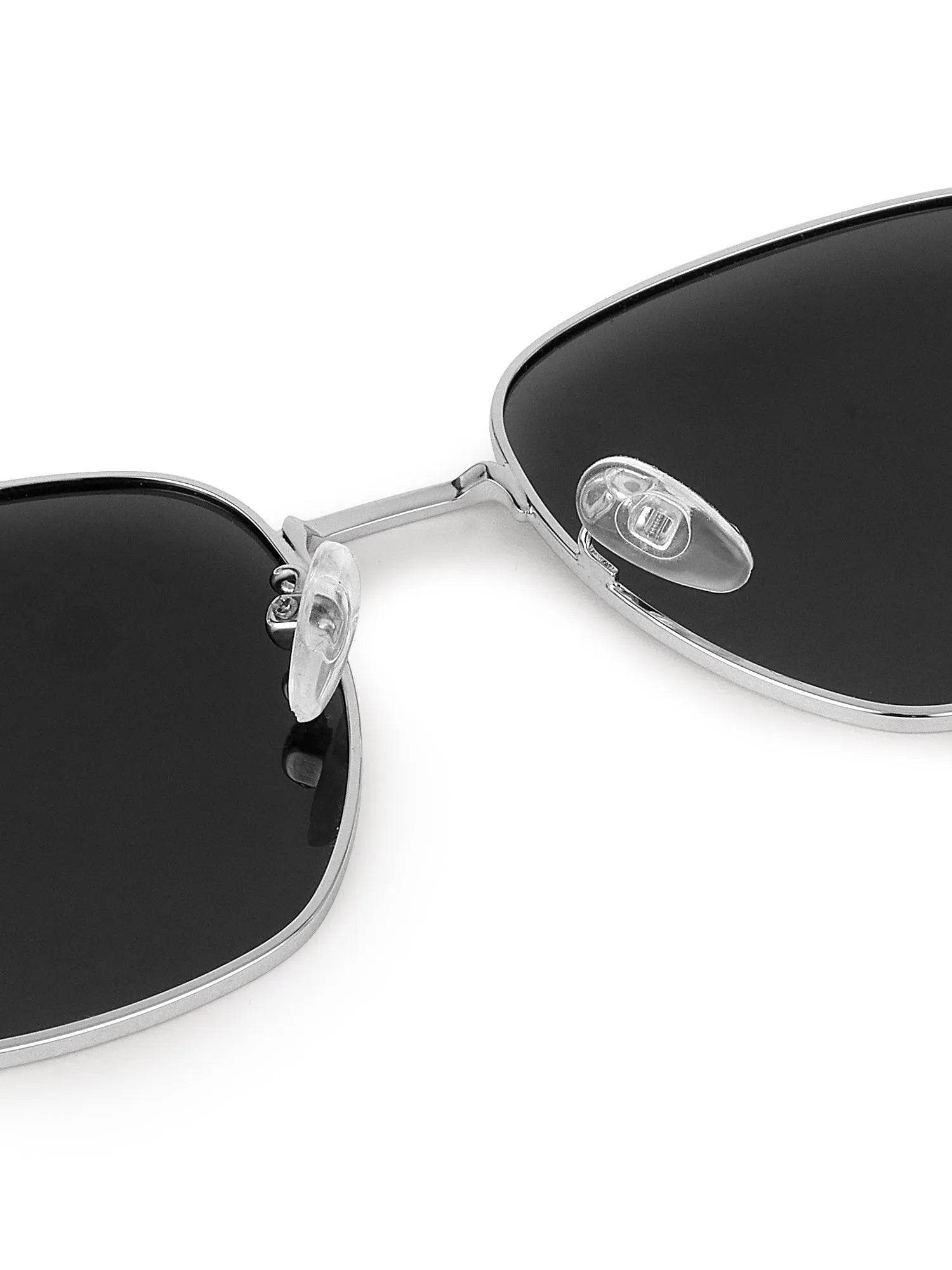 Solarion | Silver Large Full Rim Square Sunglasses for Men & Women [Polarized]