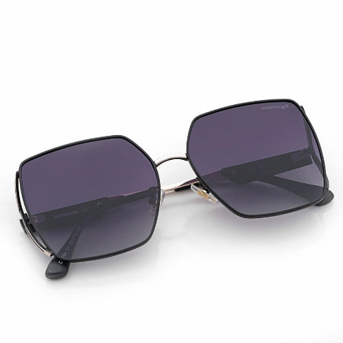 D-DIVA | Grent Purple Large Half Rim Square Sunglasses for Women [Polarized]