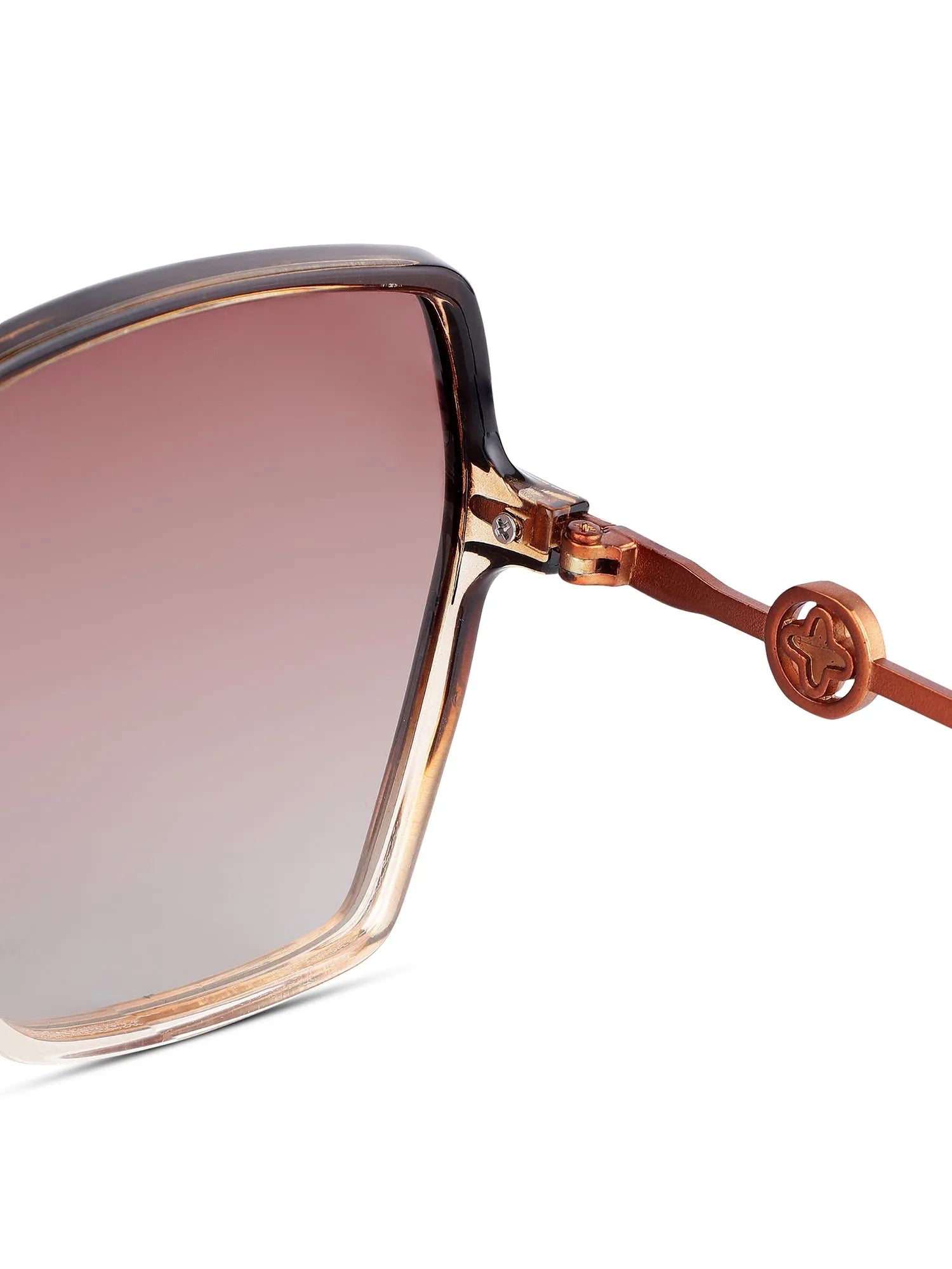 Ulyra | Gradient Brown Large Full Rim Square Sunglasses for Women [Polarized]