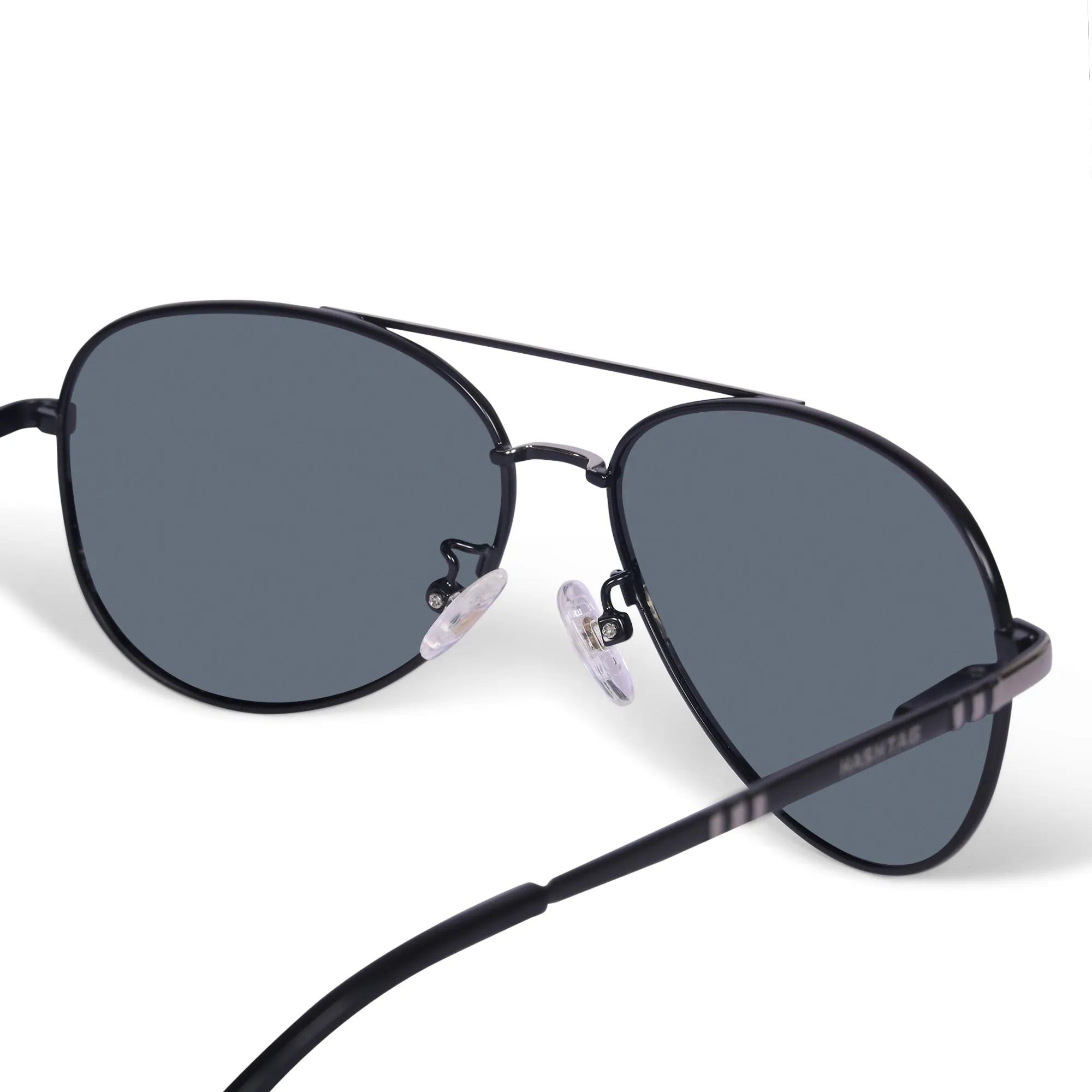 Tessera | Black Medium Full Rim Aviator Sunglasses for Men & Women [Polarized]