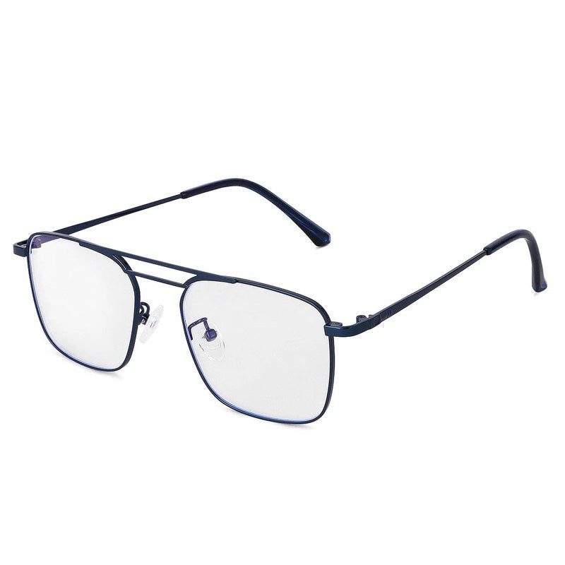 Neuron Blue Medium Full Rim RECTANGLE Computer Glasses for Men & Women — Hashtag Eyewears