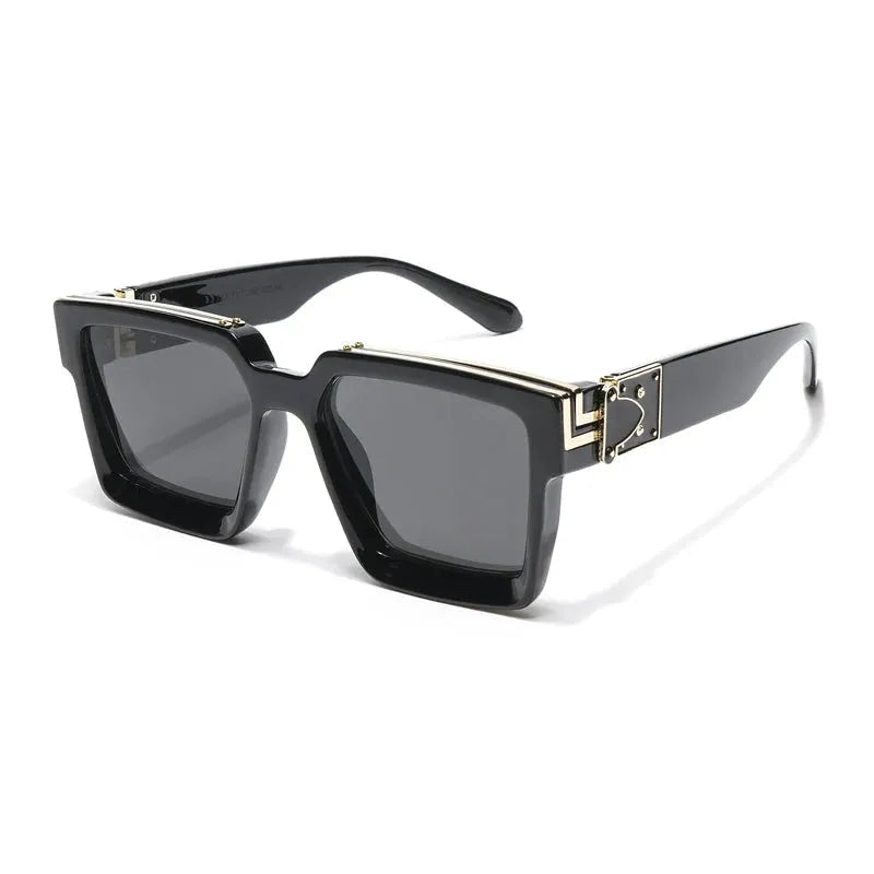 Bold | Black Medium Full Rim Square Sunglasses for Men [UV-protected]