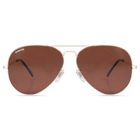 Skyra Golden Brown Medium Full Rim Aviator Sunglasses for Men & Women — Hashtag Eyewears