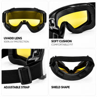 Ulyria | Yellow Free Size Full Rim Shield Sports Sunglasses for Men & Women [Air-Shield]