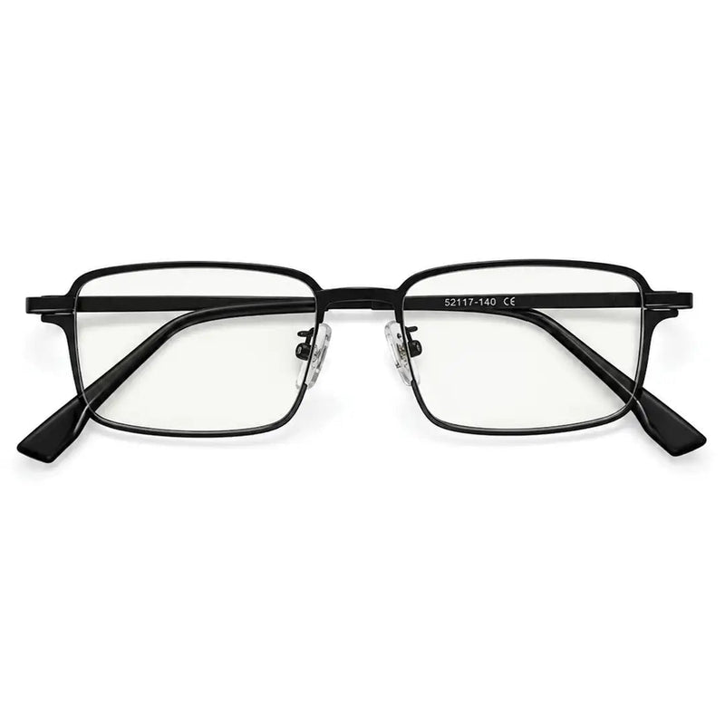 Crystar | Black Medium Full Rim Rectangle Clip-on for Men & Women [Clip-on]