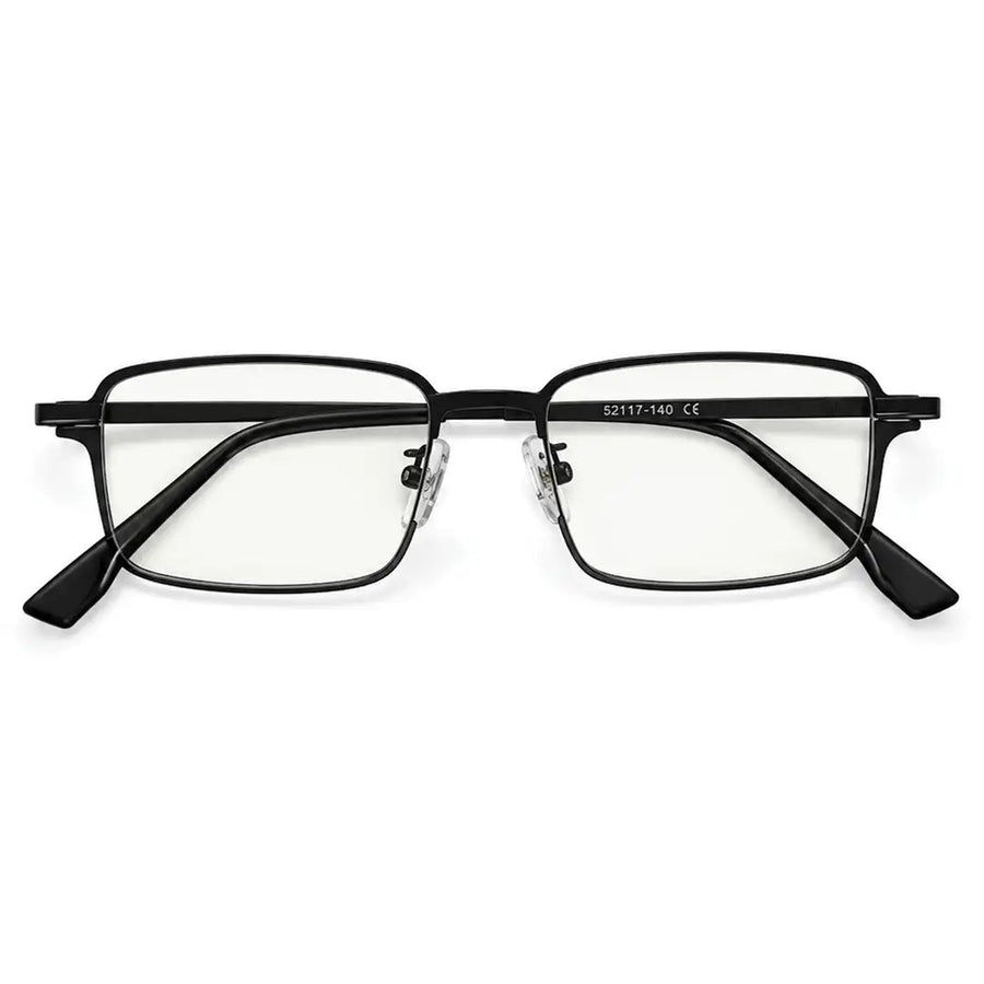 Crystar | Black Medium Full Rim Rectangle Clip-on for Men & Women [Clip-on]