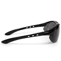 Valkor | Black Free Size Half Rim Shield Sports Sunglasses for Men & Women Changeable Lens[Polarized]