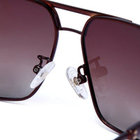 Inferna Gradient Brown Medium Full Rim RECTANGLE Sunglasses for Men & Women — Hashtag Eyewears