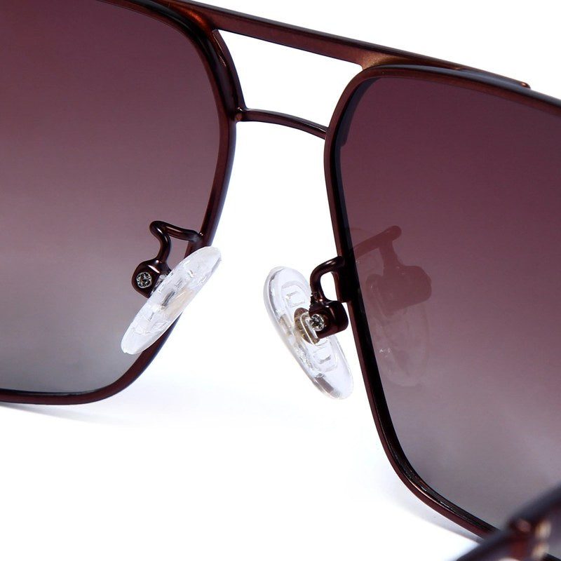 Inferna Gradient Brown Medium Full Rim RECTANGLE Sunglasses for Men & Women — Hashtag Eyewears