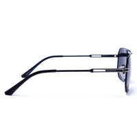 Sion Silver & Black Medium Full Rim Haxagonal Sunglasses for Men & Women — Hashtag Eyewears