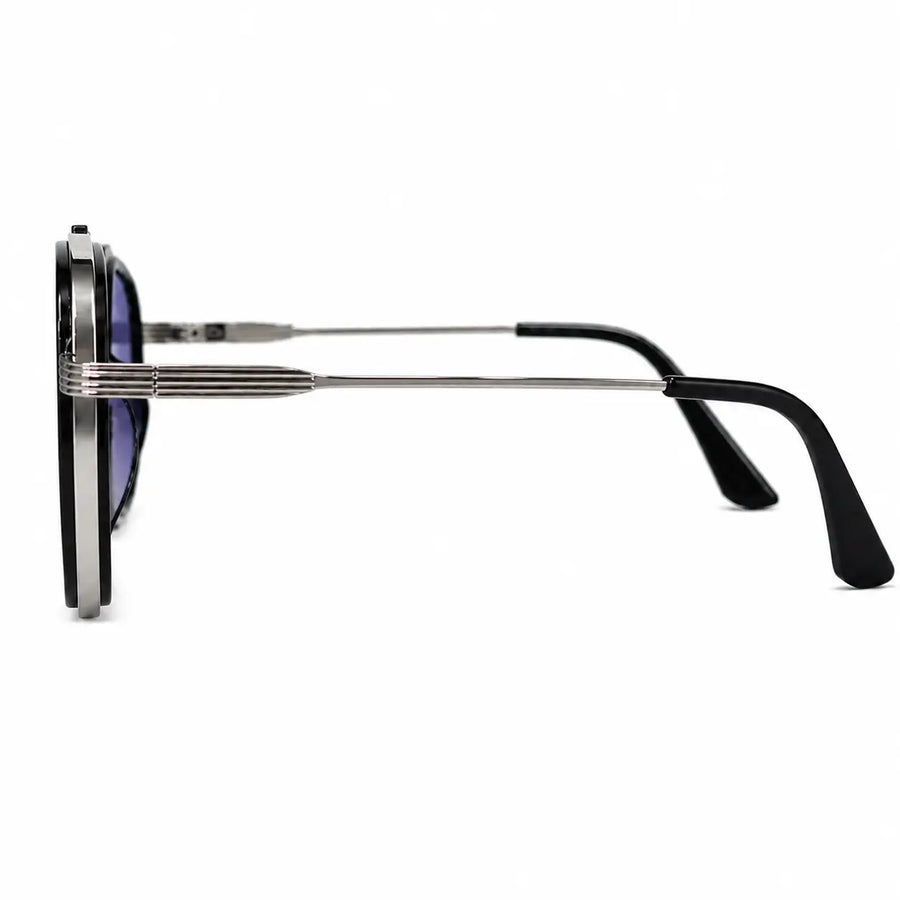 Reeon | Gradient Grey Medium Full Rim Square Sunglasses for Men [UV-protected]