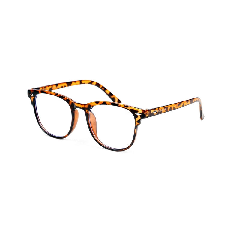 HASHTAG Blue Block Wayfarer Polycarbonate Transparent Eyeglasses for Men and Women -AB13-1957-Tiger