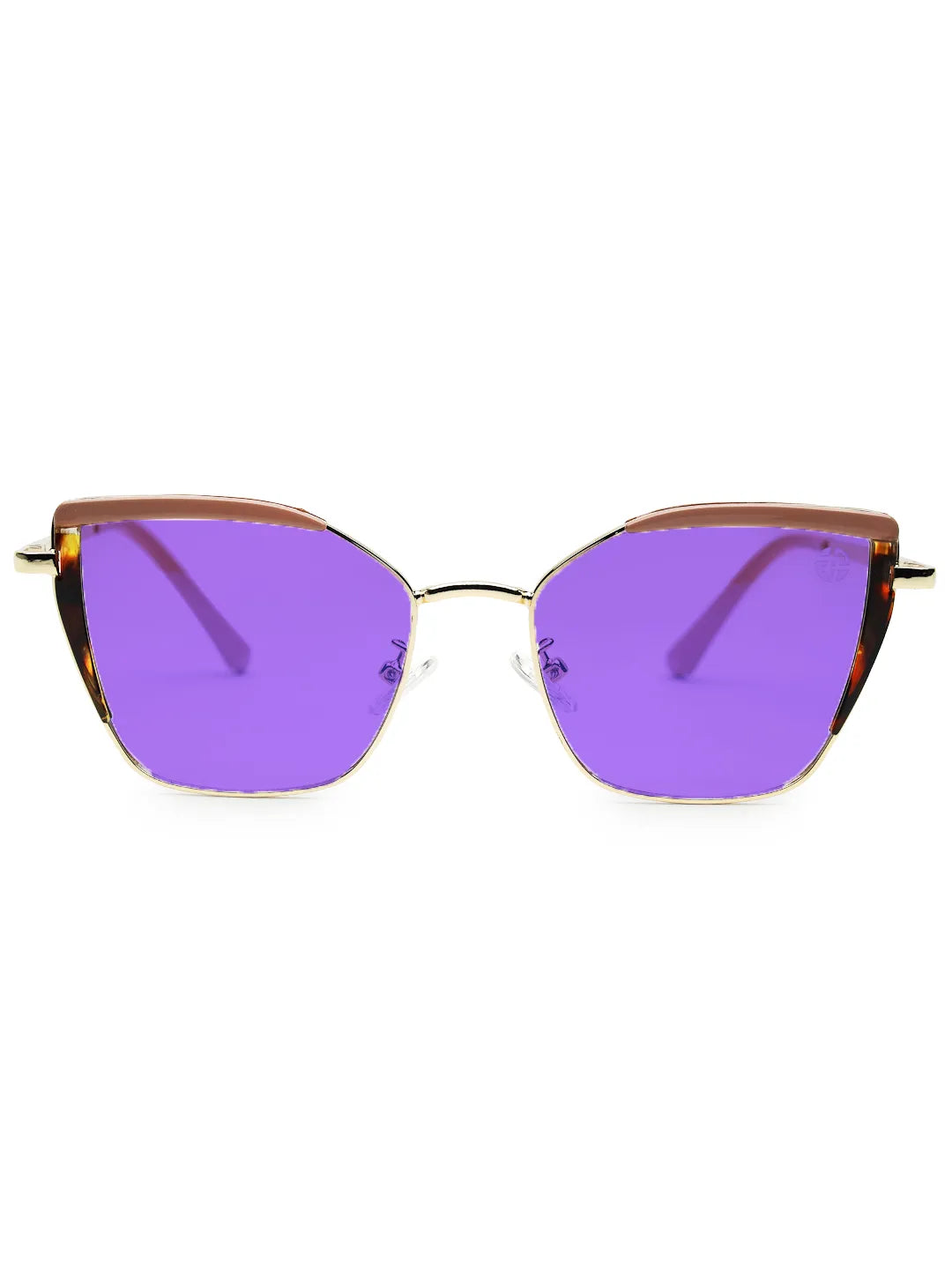 Swit | Brown, Pink & Golden Large Full Rim Cateye Sunglasses for Women [Photochromic]
