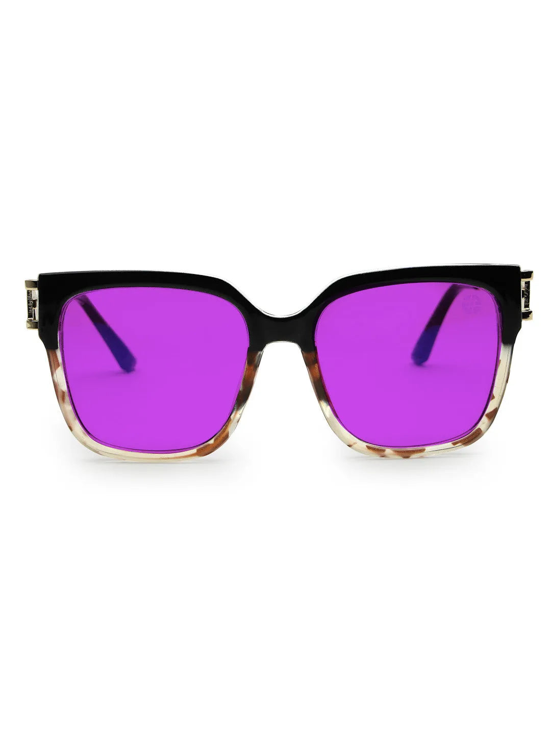 DayLight | Transparent/Purple Large Full Rim Square Sunglasses for Men & Women [Photochromic]