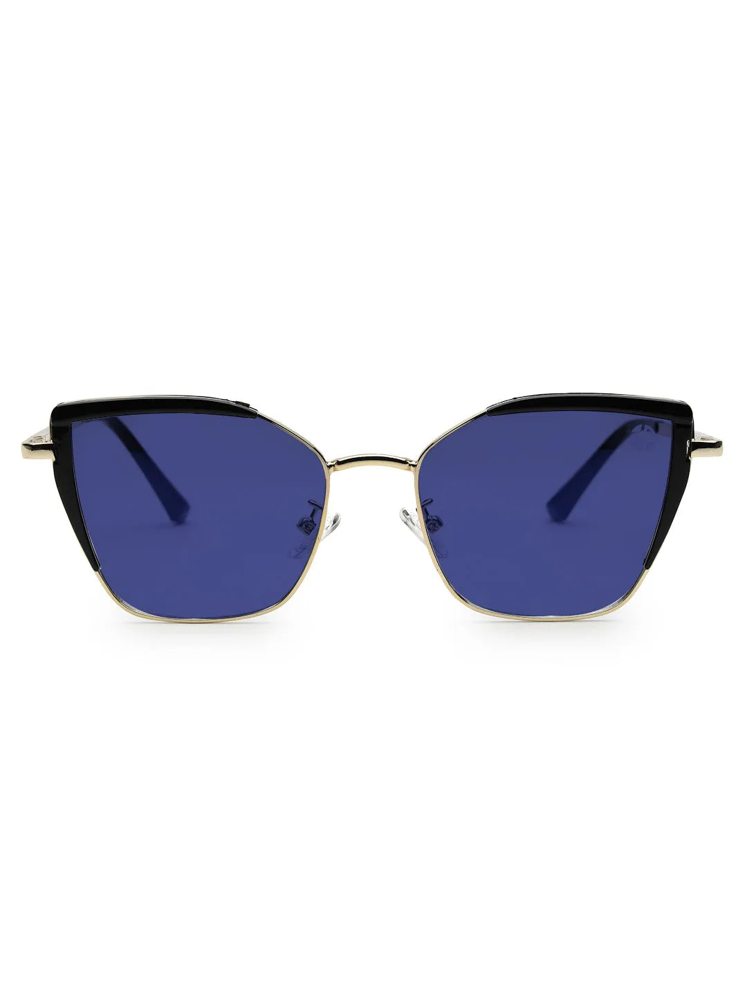 Swit | Black & Golden Large Full Rim Cateye Sunglasses for Women [Photochromic]
