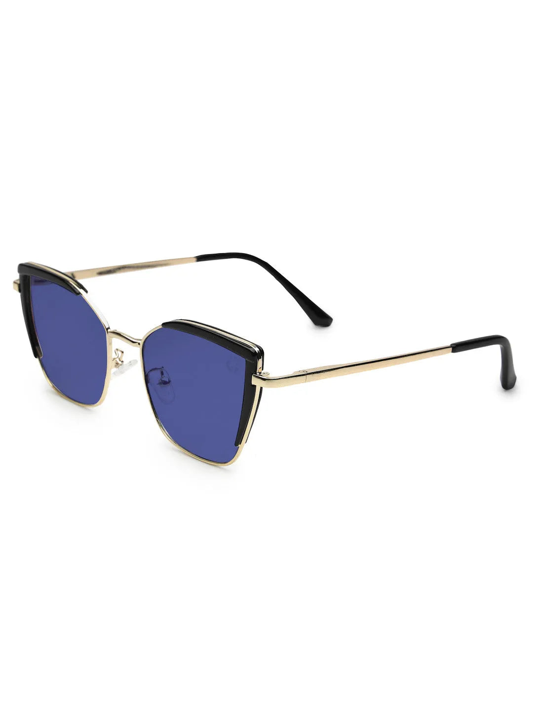 Swit | Black & Golden Large Full Rim Cateye Sunglasses for Women [Photochromic]
