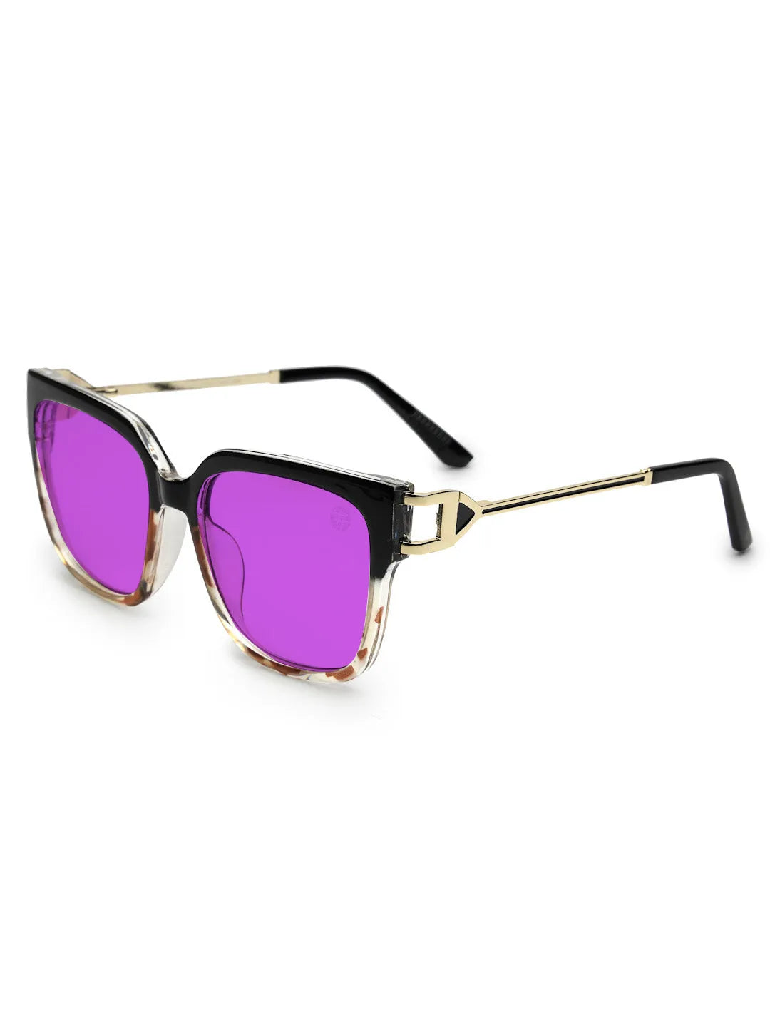 DayLight | Transparent/Purple Large Full Rim Square Sunglasses for Men & Women [Photochromic]