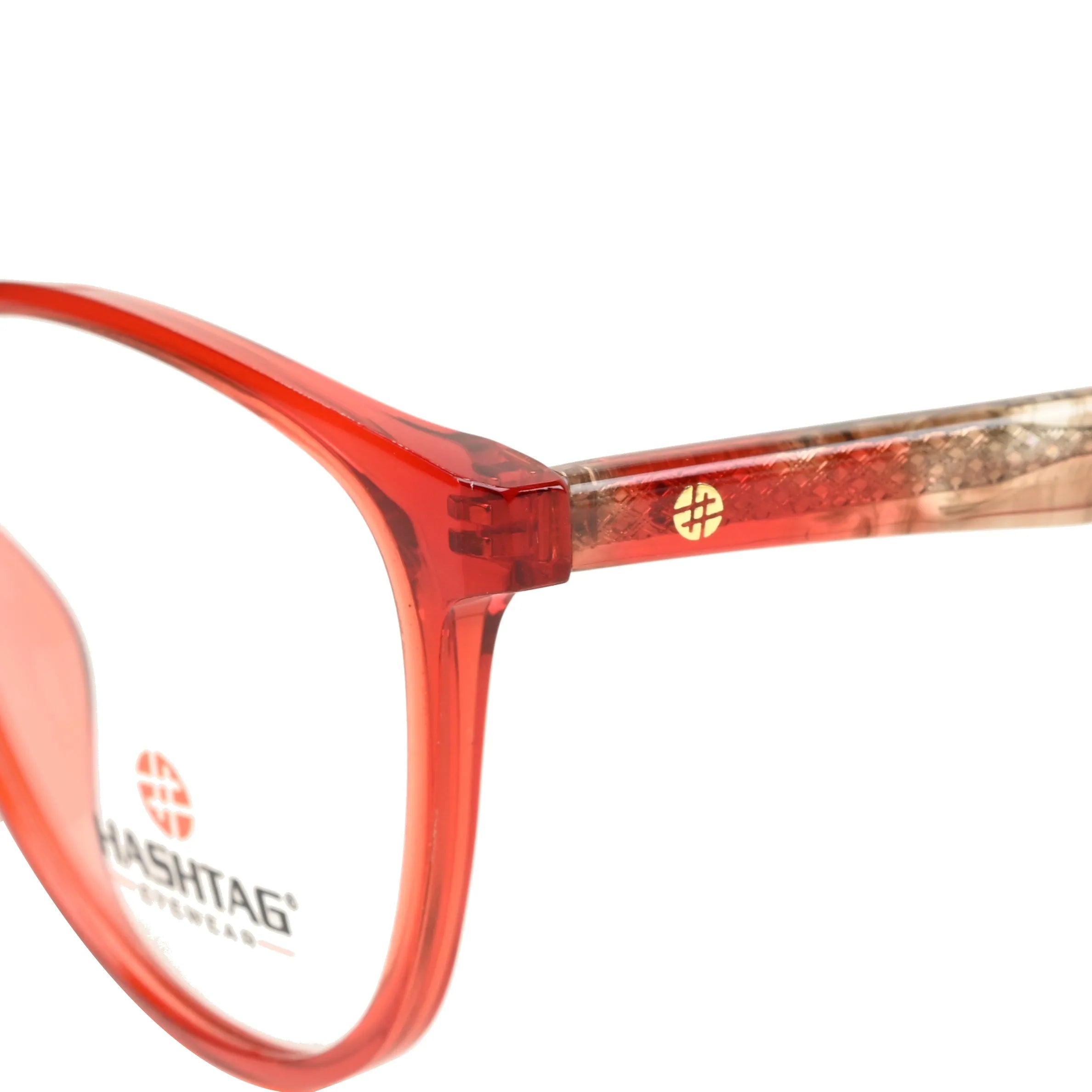 Stralor | Red Medium Full Rim Round with Spring Hinges Eyeglasses for Women [Demo Lens]