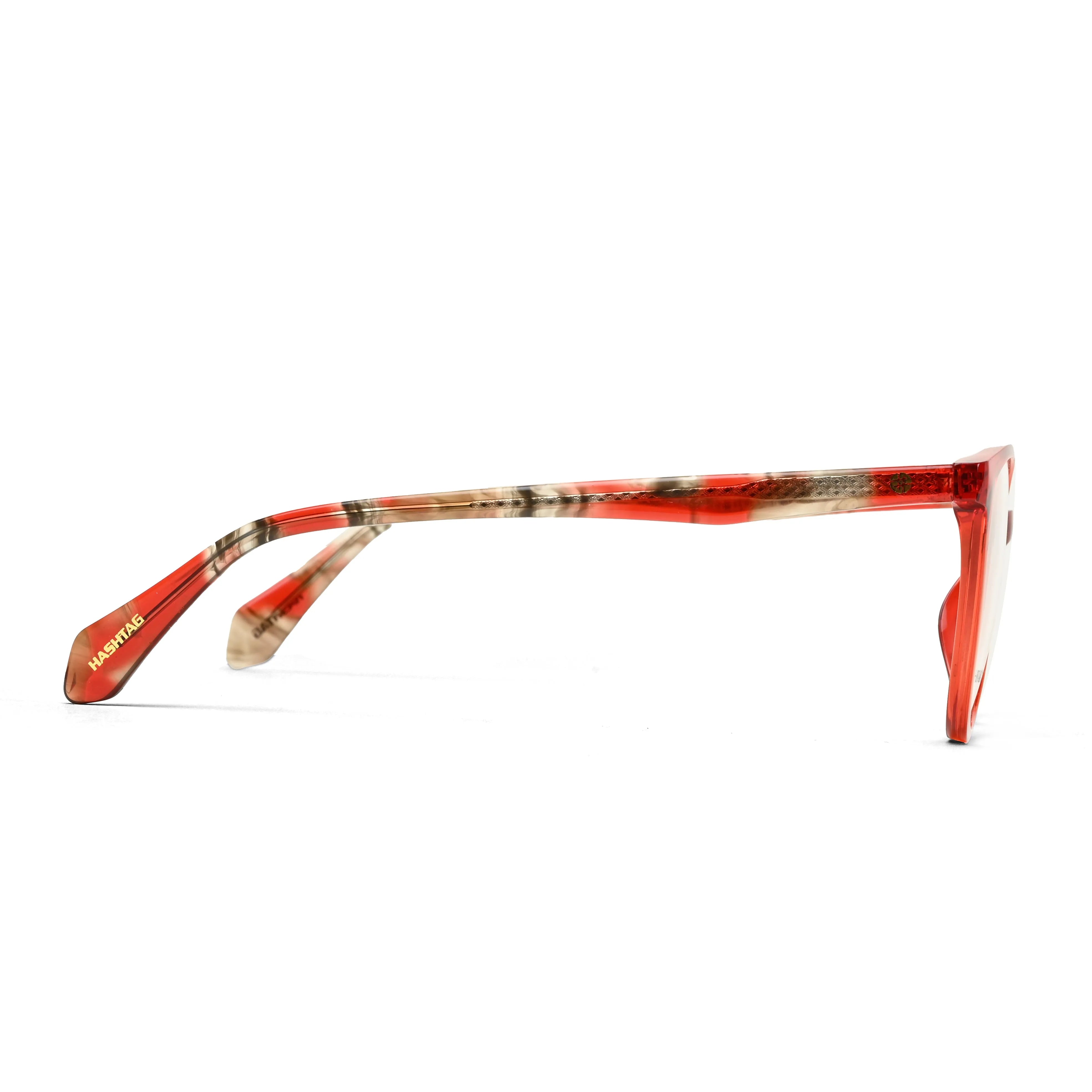 Stralor | Red Medium Full Rim Round with Spring Hinges Eyeglasses for Women [Demo Lens]