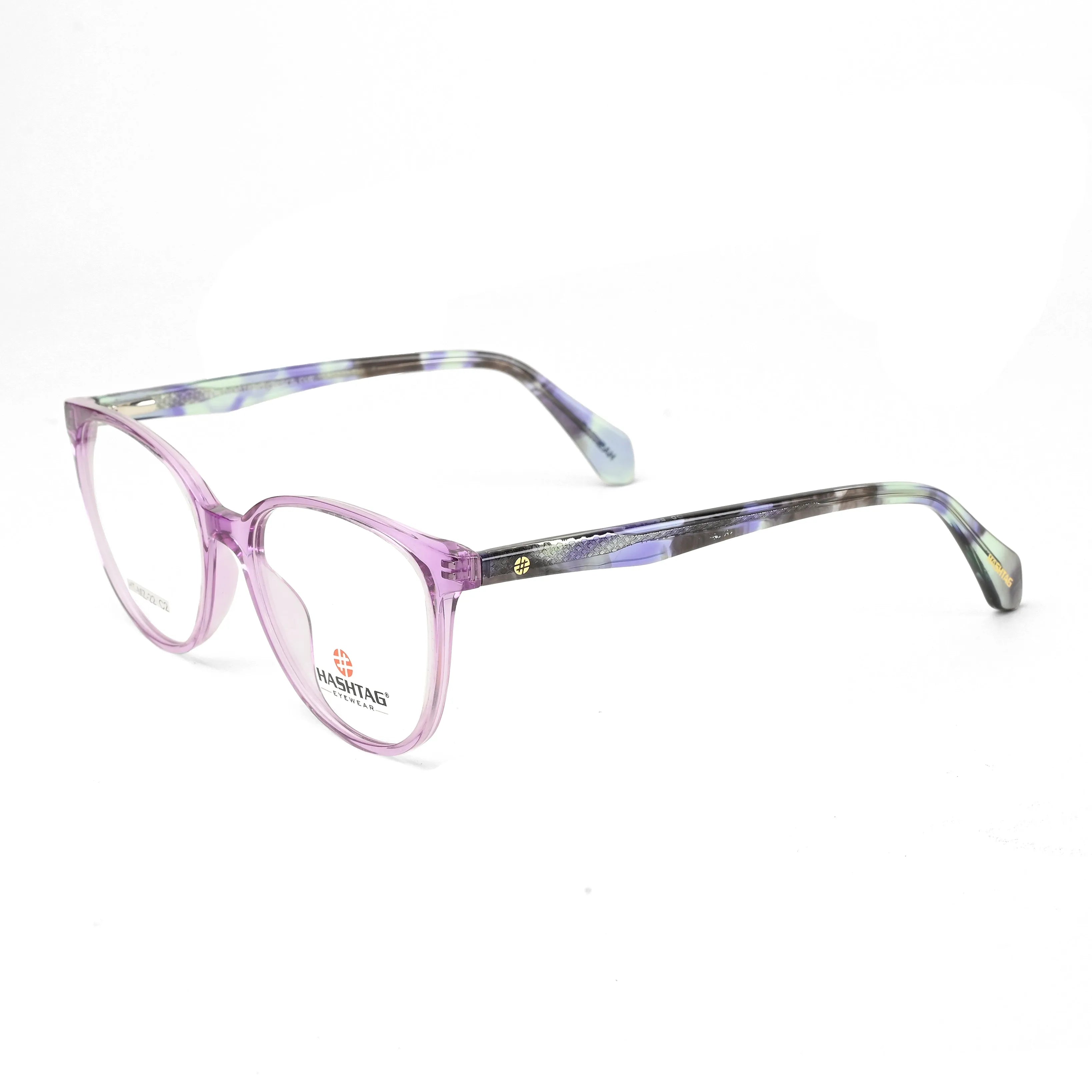Stralor | Light Purple Medium Full Rim Round with Spring Hinges Eyeglasses for Women [Demo Lens]