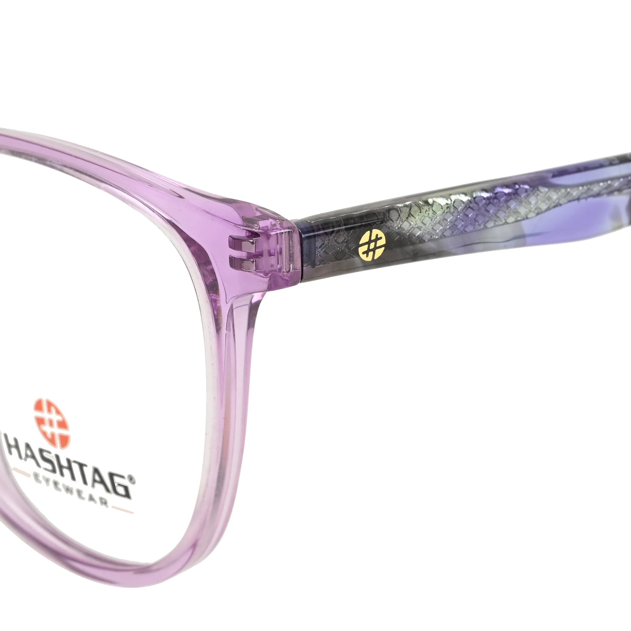 Stralor | Light Purple Medium Full Rim Round with Spring Hinges Eyeglasses for Women [Demo Lens]