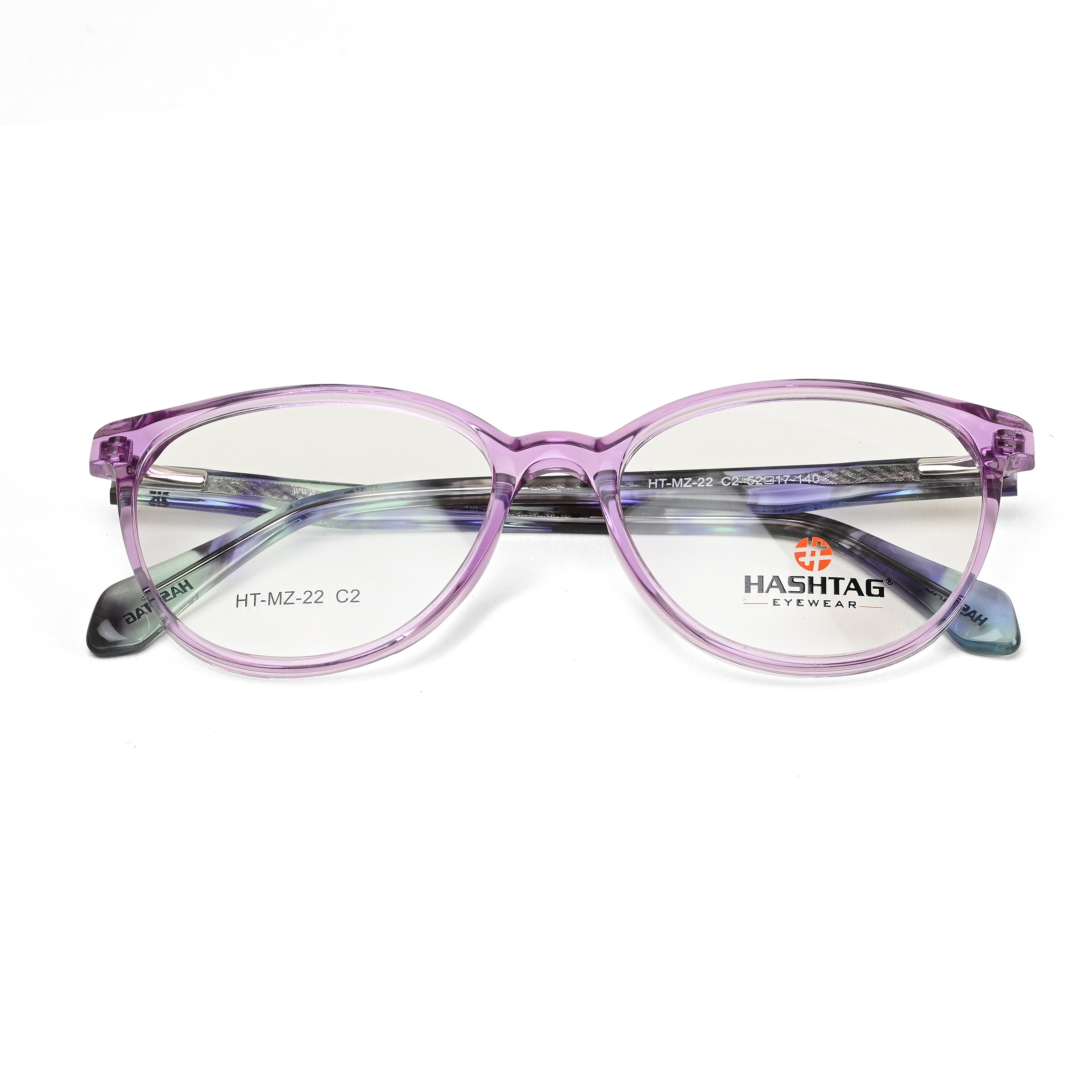 Stralor | Light Purple Medium Full Rim Round with Spring Hinges Eyeglasses for Women [Demo Lens]