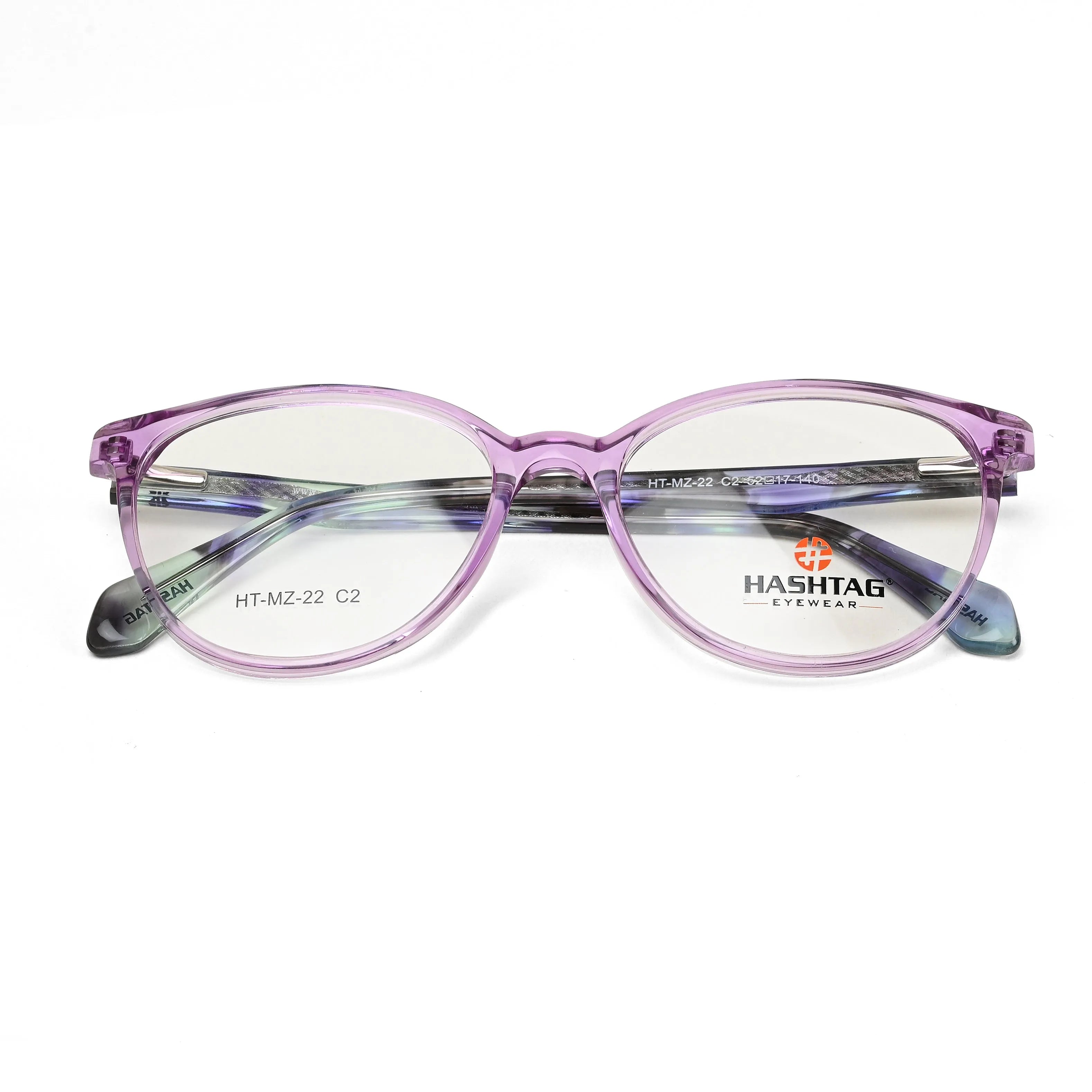 Stralor | Light Purple Medium Full Rim Round with Spring Hinges Eyeglasses for Women [Demo Lens]
