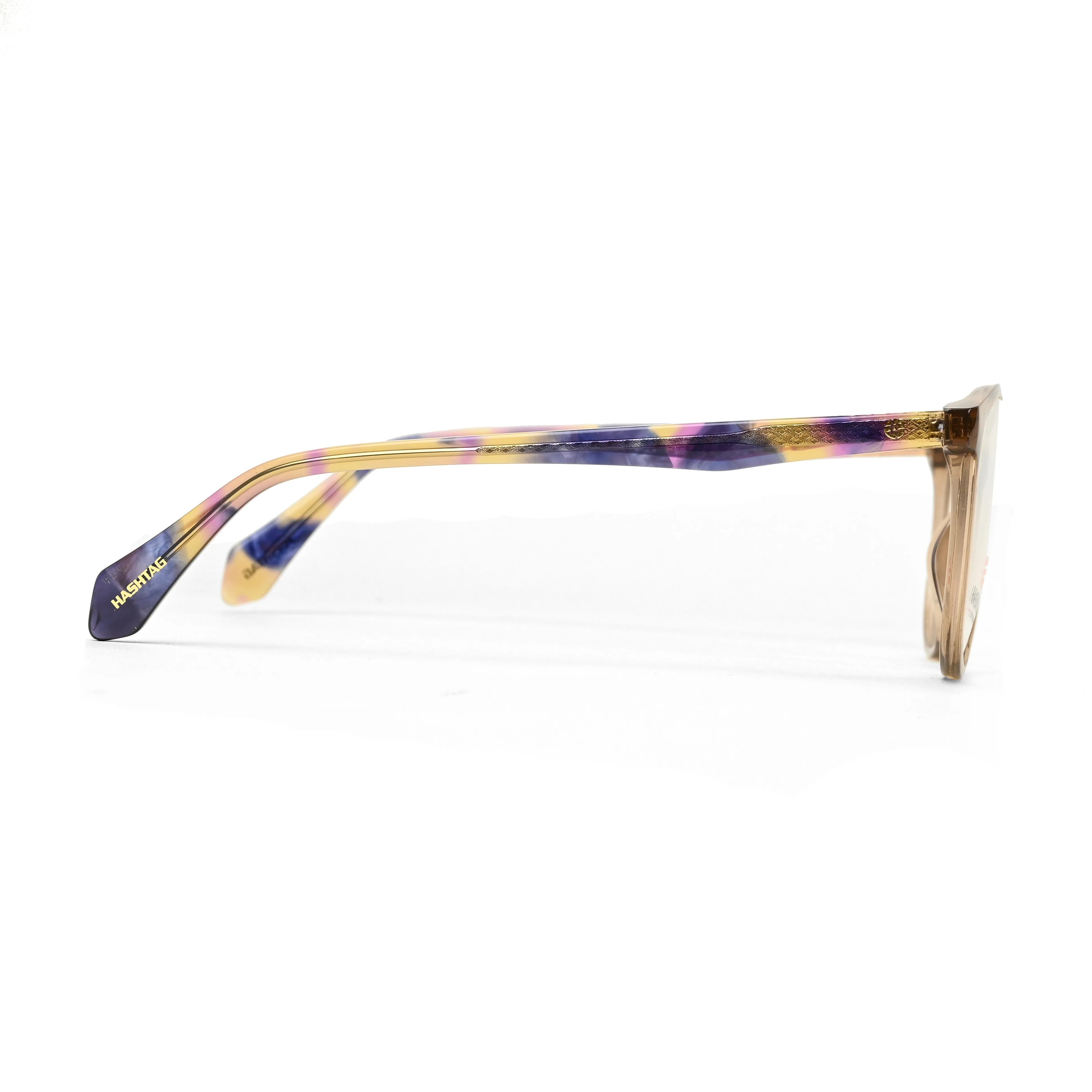 Stralor | Light Brown Medium Full Rim Round with Spring Hinges Eyeglasses for Women [Demo Lens]