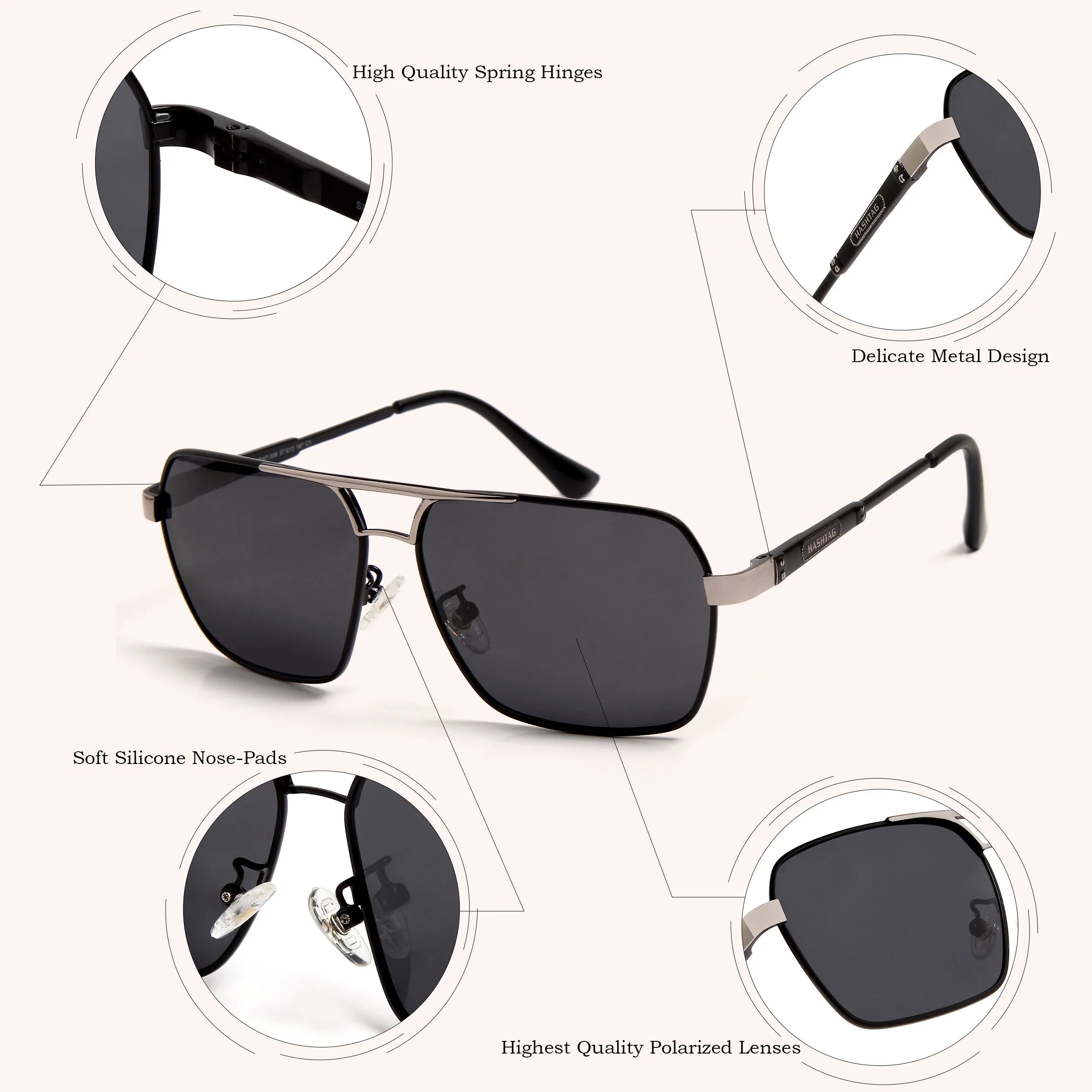 Inferna | Gradient Purple Green Medium Full Rim RECTANGLE Sunglasses for Men & Women [Polarized]