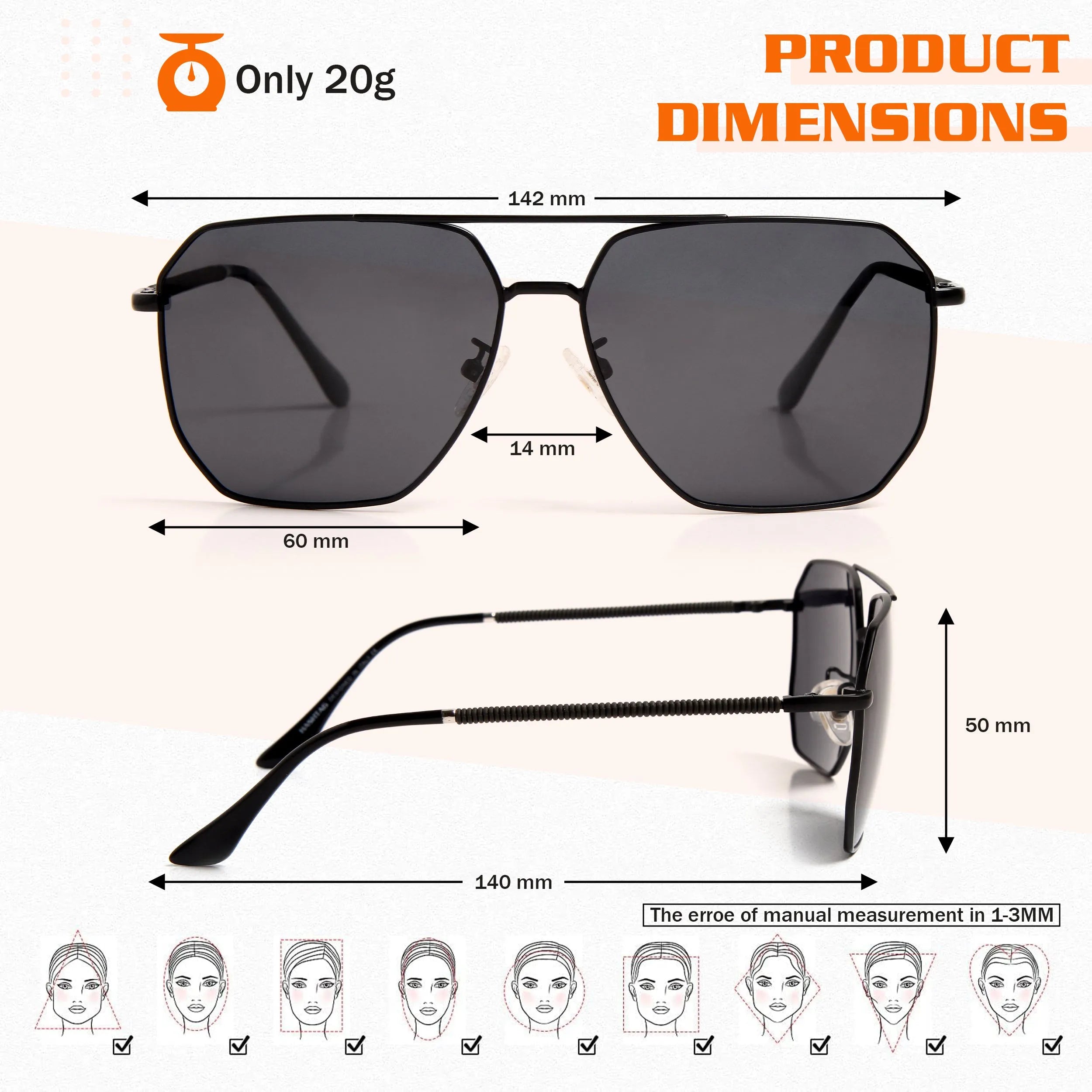Lenis | Green Large Full Rim Haxagonal Sunglasses for Men & Women [Polarized]