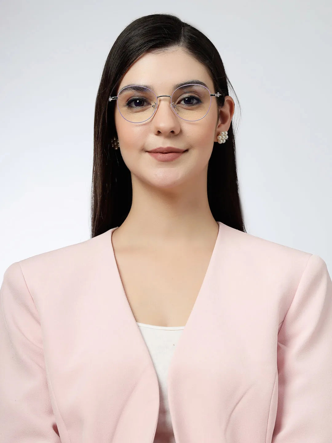 Astrid | Grey Medium Full Rim Oval Computer Glasses for Men & Women [Blue Block]