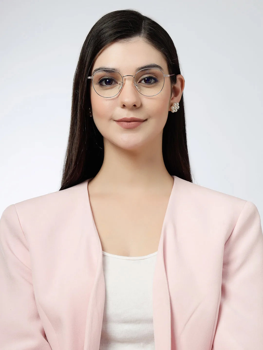 Galveris | Rose Gold Small Full Rim Round Computer Glasses for Men & Women [Blue Block]