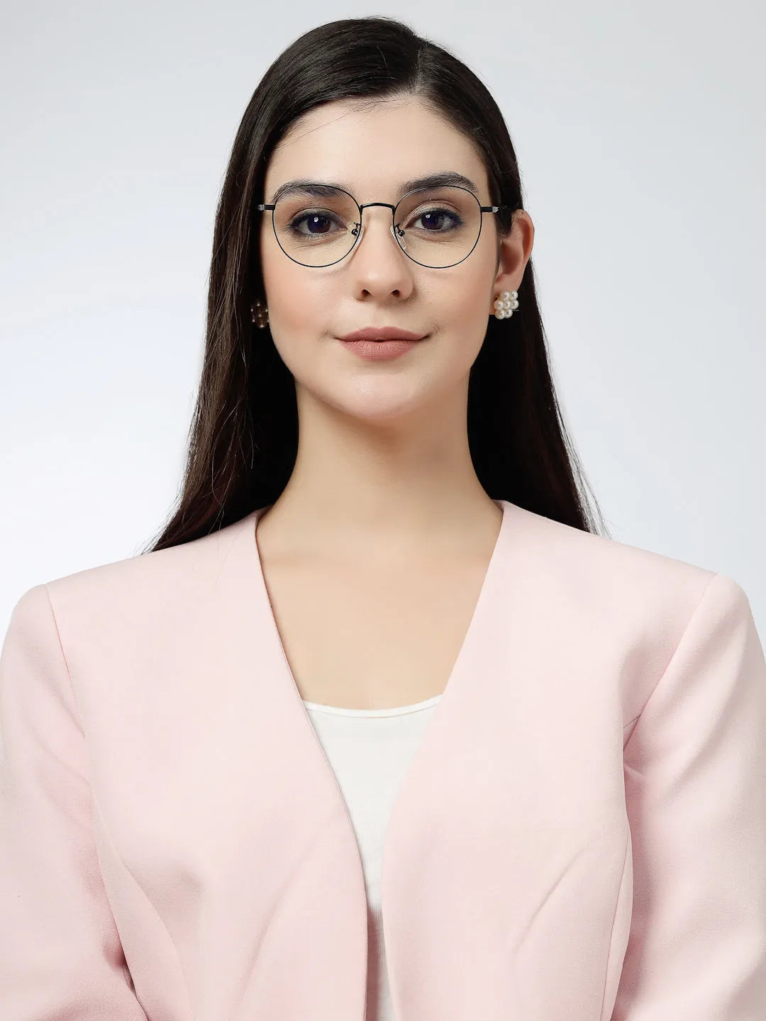 Galveris | Black Small Full Rim Round Computer Glasses for Men & Women [Blue Block]