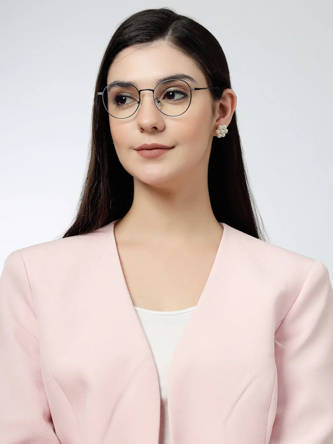 Galveris | Black Small Full Rim Round Computer Glasses for Men & Women [Blue Block]