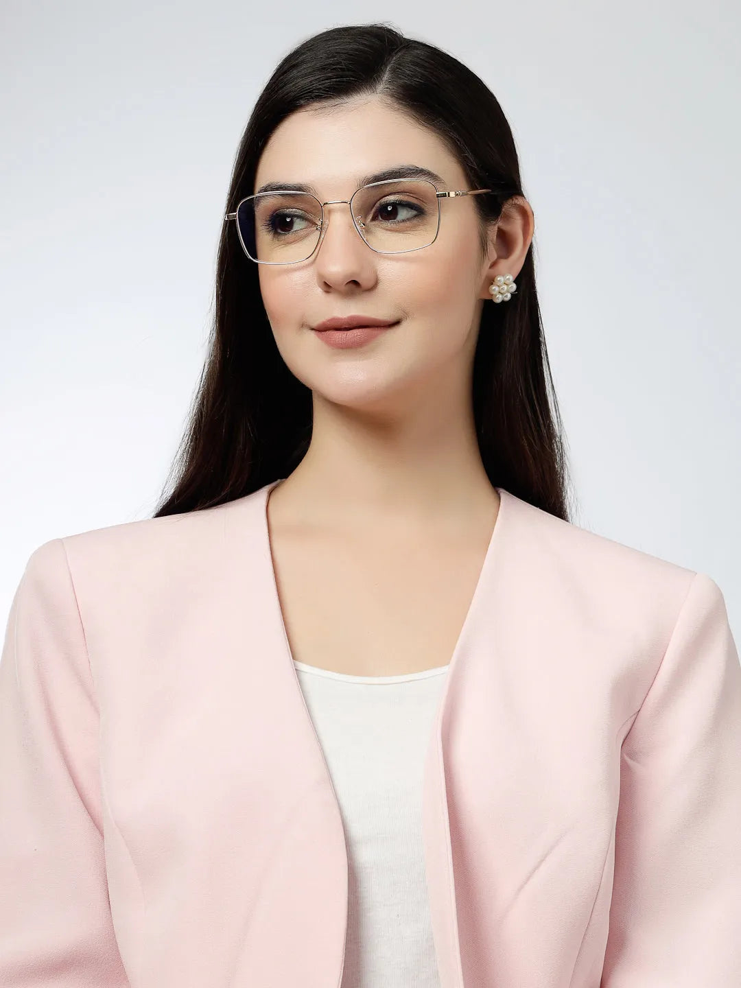 Fyrion | Golden Medium Full Rim RECTANGLE Computer Glasses for Men & Women [Blue Block]