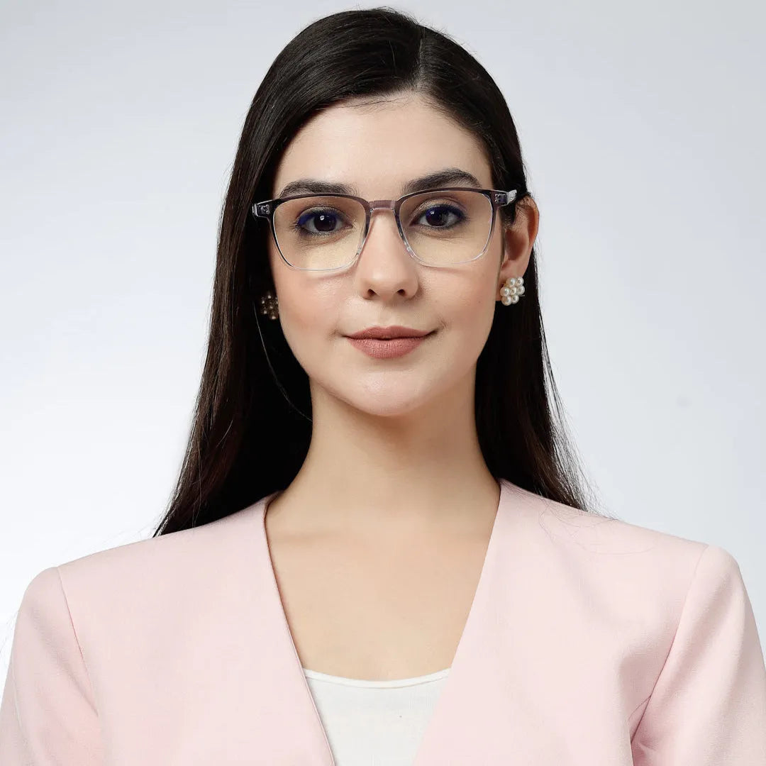 Novara | Gradient Blue Medium Full Rim Wayfarer Computer Glasses for Men & Women [Blue Block]