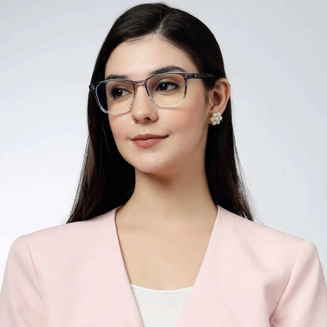 Novara | Gradient Blue Medium Full Rim Wayfarer Computer Glasses for Men & Women [Blue Block]