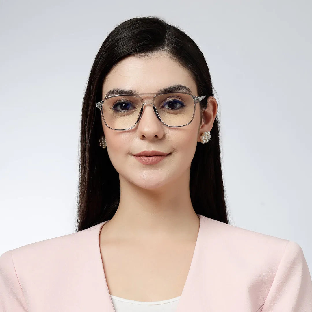 Aegira | Grey Small Full Rim Square Computer Glasses for Men & Women [Blue Block]