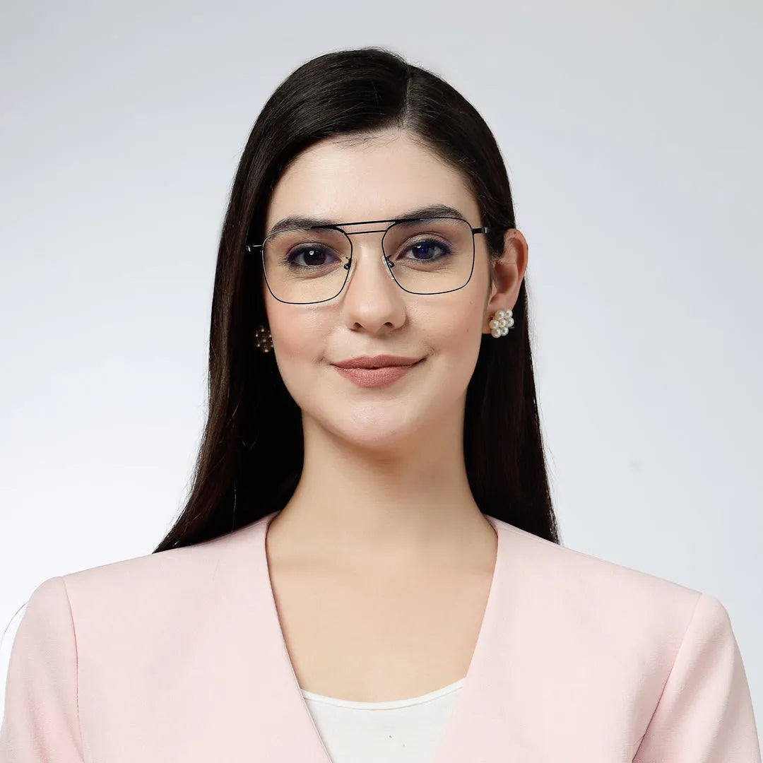 Neuron | Black Medium Full Rim RECTANGLE Computer Glasses for Men & Women [Blue Block]