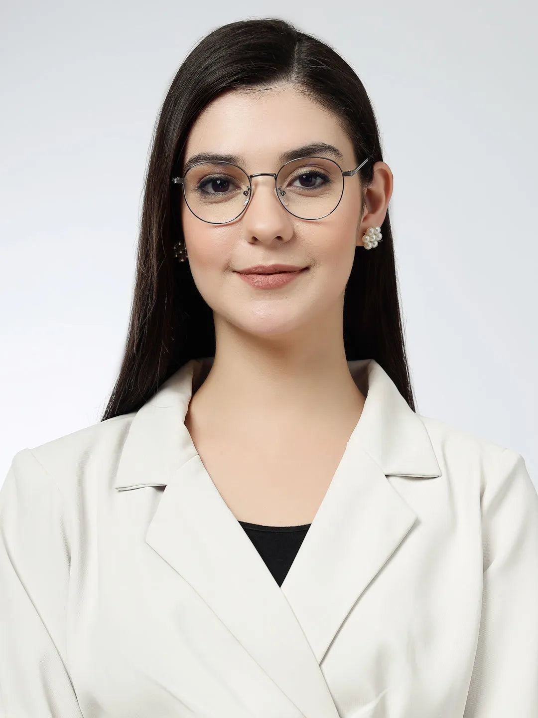 Galveris | Grey Small Full Rim Round Computer Glasses for Men & Women [Blue Block]