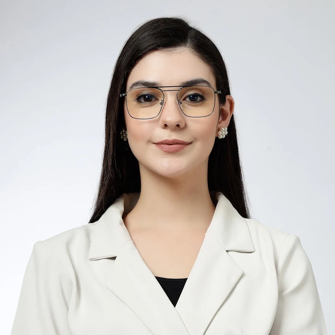 Neuron | Black & Grey Medium Full Rim RECTANGLE Computer Glasses for Men & Women [Blue Block]